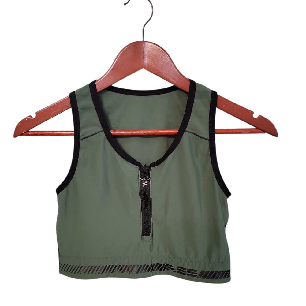 Adam Selman Sport Womens Size Medium Green Athletic Workout Green Sports Bra
